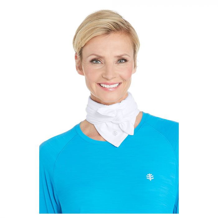 Coolibar - UV-werende sportbandana voor volwassenen - Virasana - Wit